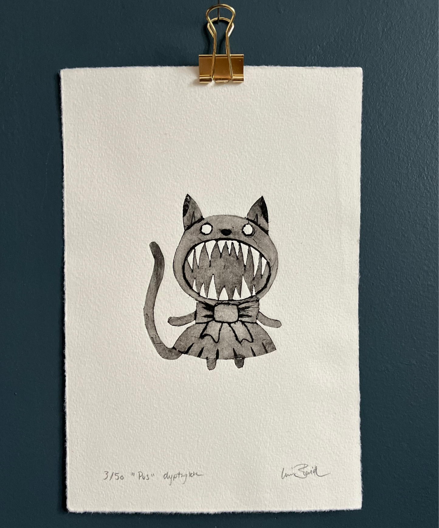 Grafikk, lite dyptrykk - «pus»