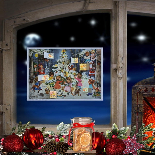 Nostalgisk adventskalender med luker