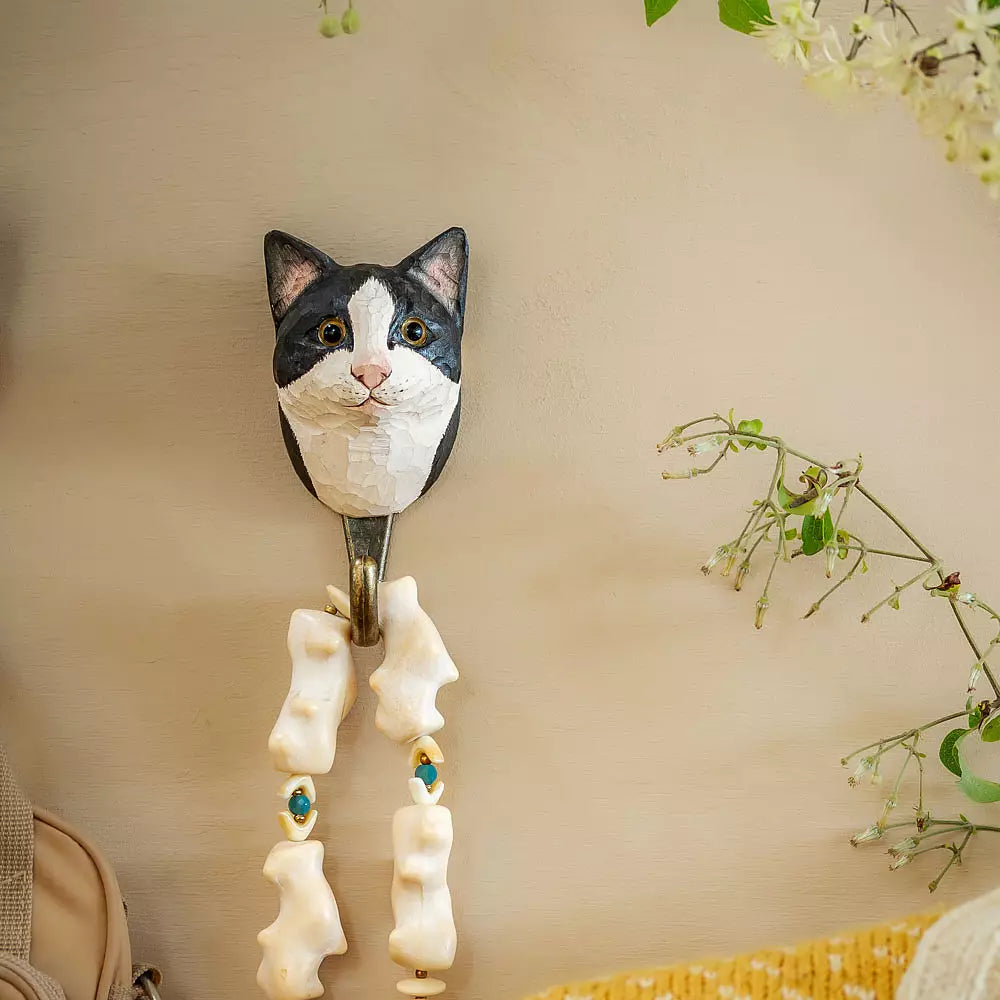 Wildlife Garden treknagg, katt - svart og hvit