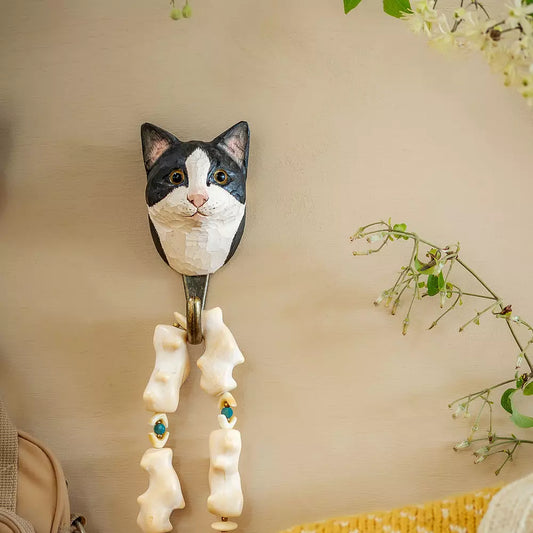 Wildlife Garden treknagg, katt - svart og hvit