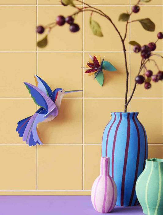 Veggdekor, stor - Hummingbird