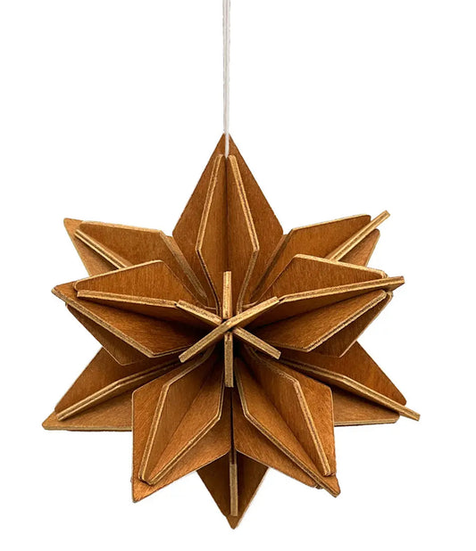 Stjerne med oppheng - medium «Cinnamon» - 10 cm