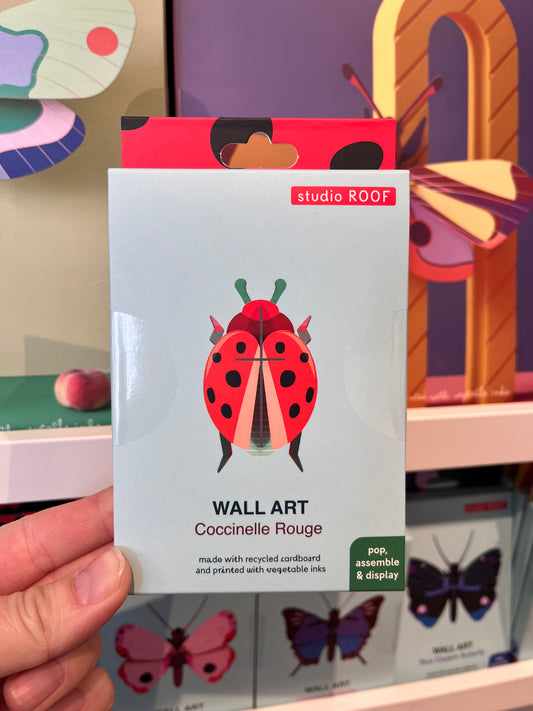 Veggdekor liten, bille - Coccinelle Rouge