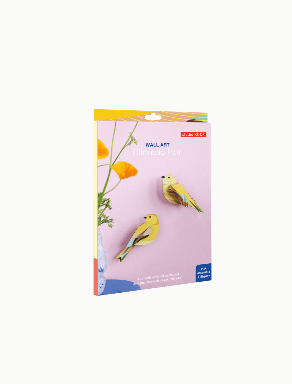 Veggdekor medium, gulspurv 2 stk