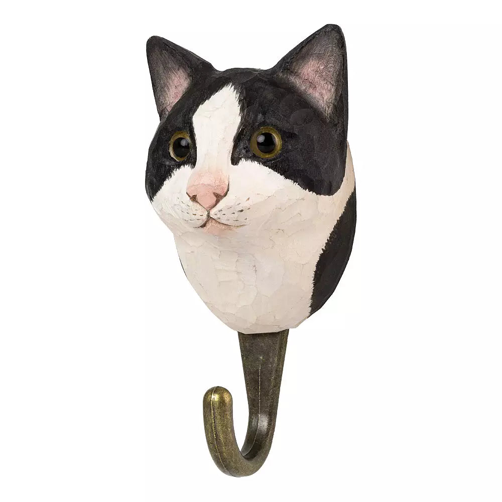 Wildlife Garden treknagg, katt - svart og hvit