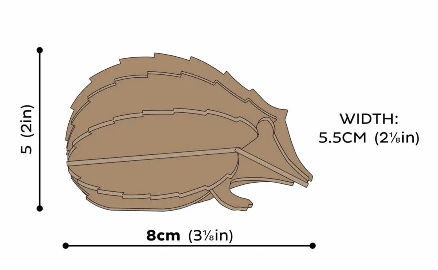 Pinnsvin, 8 cm - blålilla