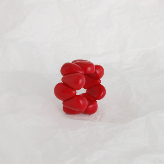 Armbånd i taguanøtt, rød