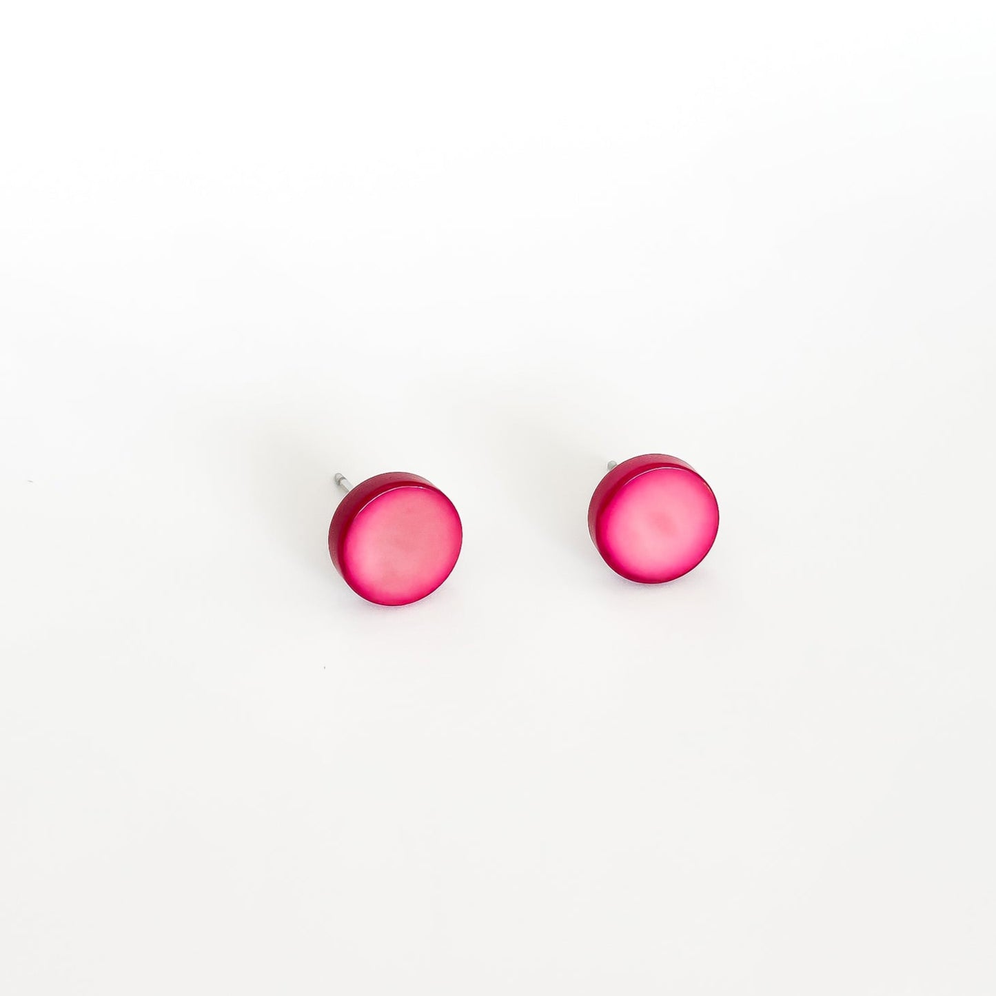 Eclipse Øredobber i taguanøtt, fuchsia