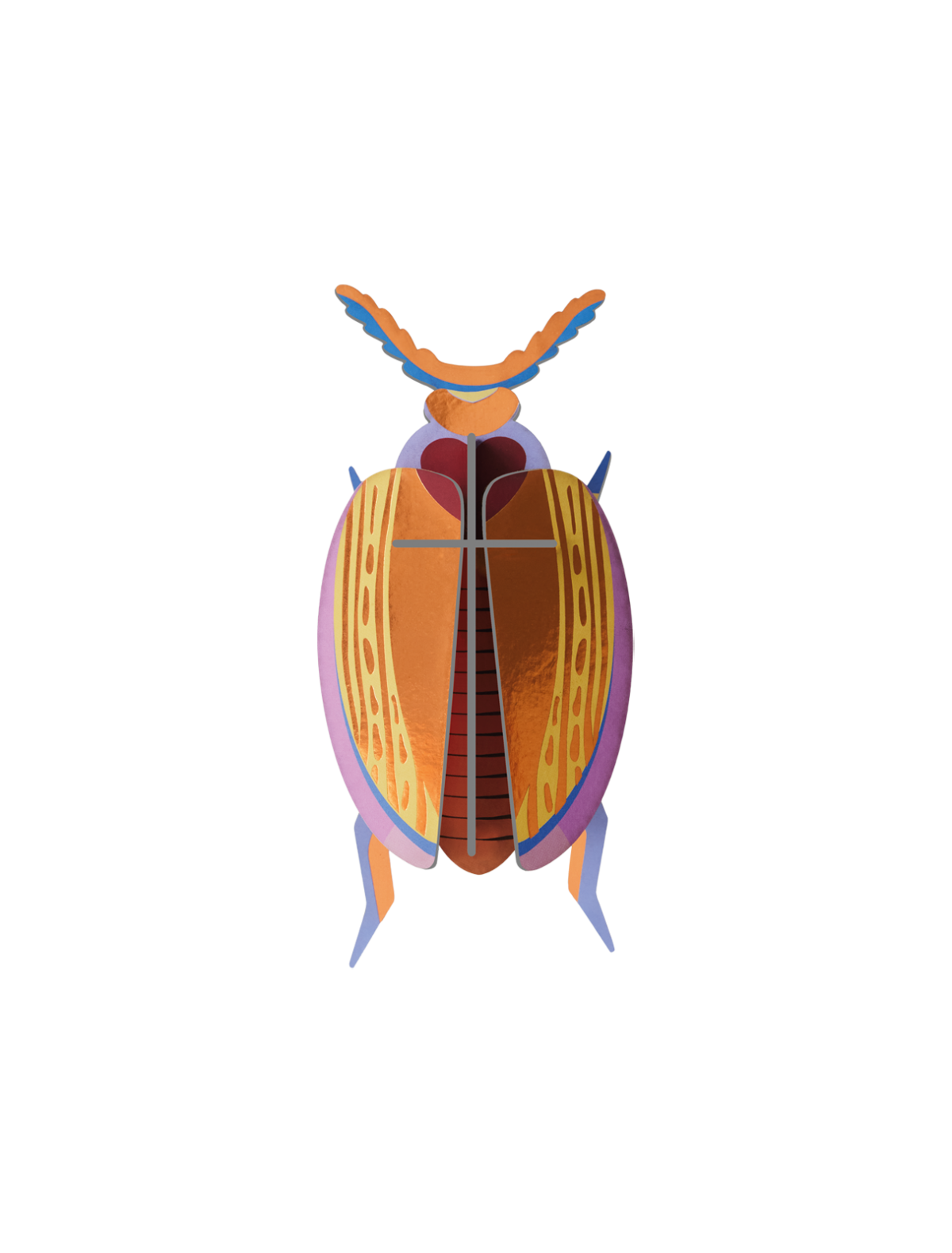 Veggdekor metallisk bille, Cuprum beetle