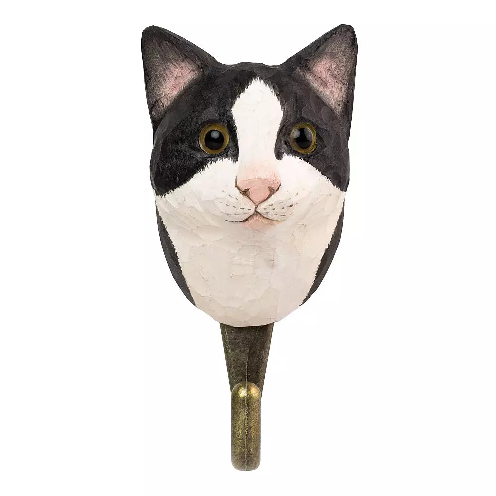 Wildlife Garden treknagg, katt - svart og hvit