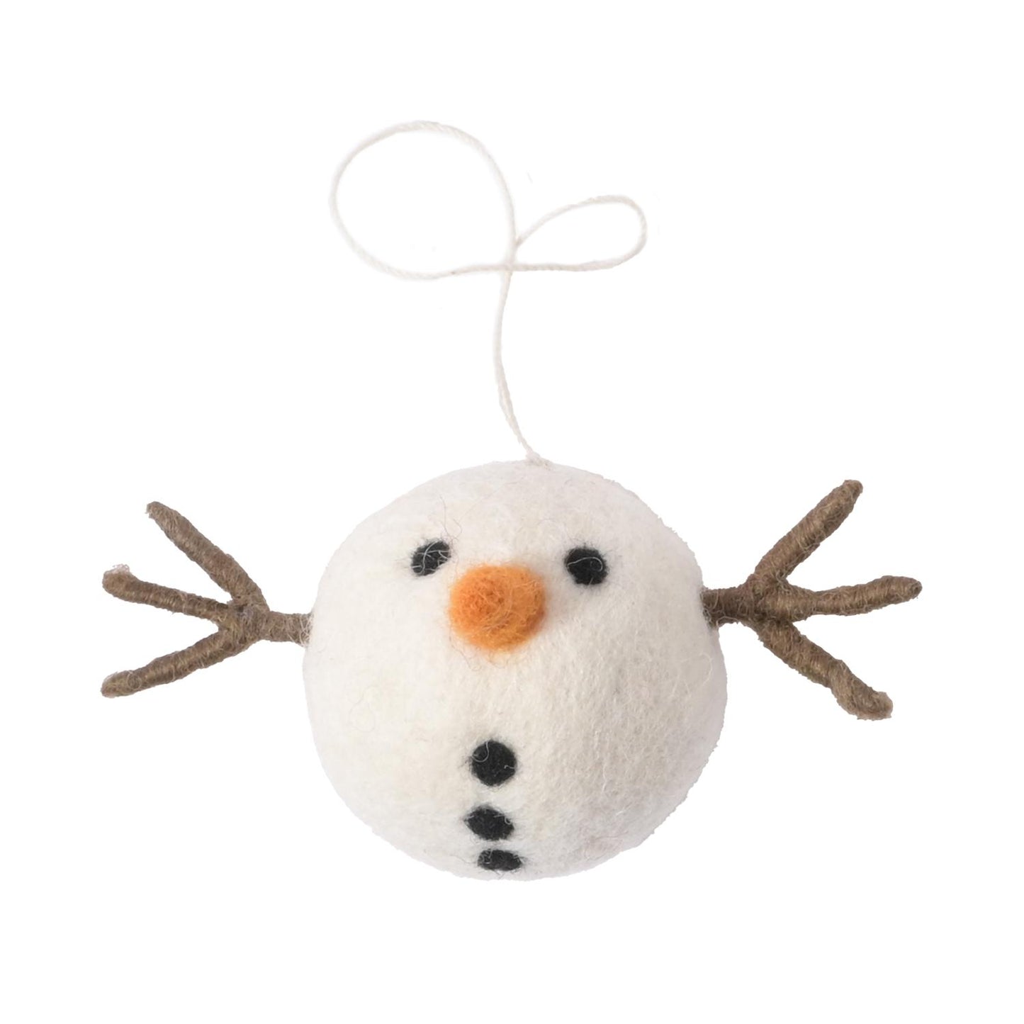 Julekule i ullfilt, snøball