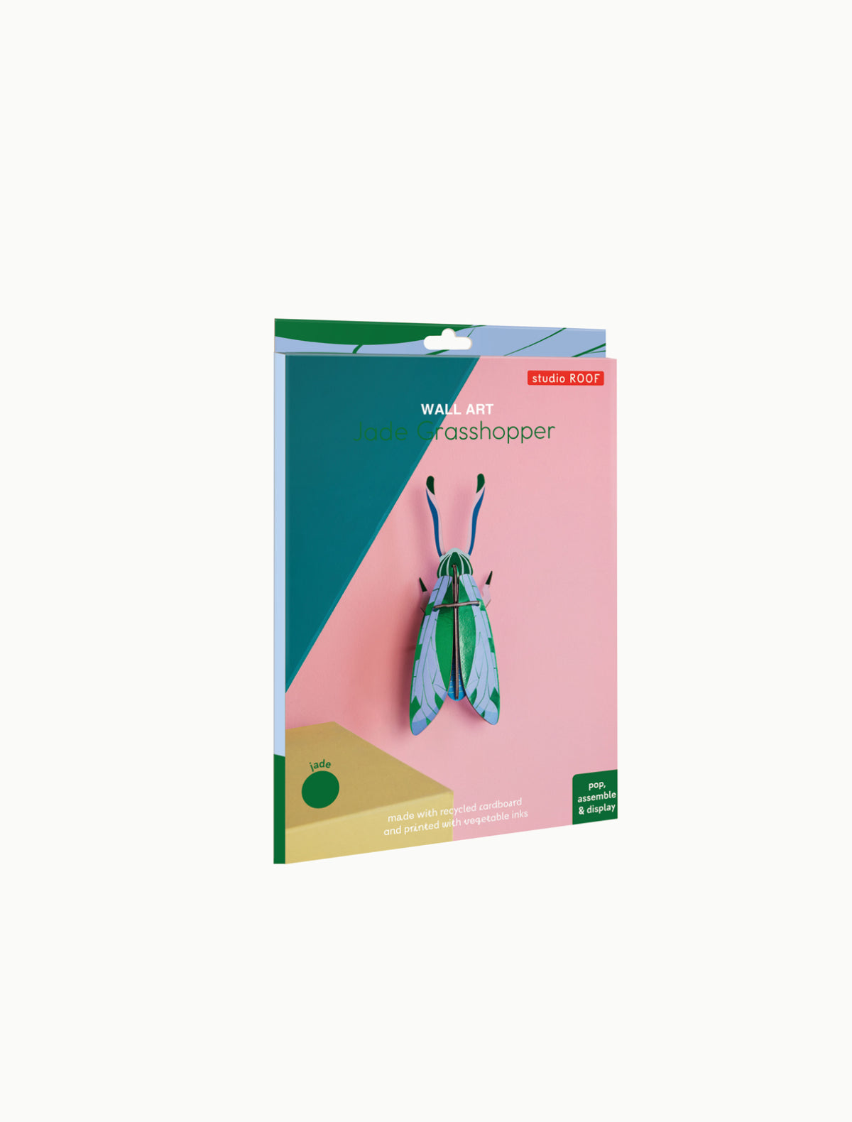 Veggdekor metallisk bille, gresshoppe