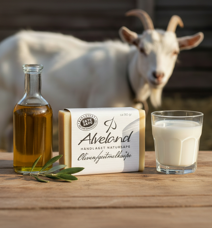 Oliven/geitemelksåpe fra Alveland