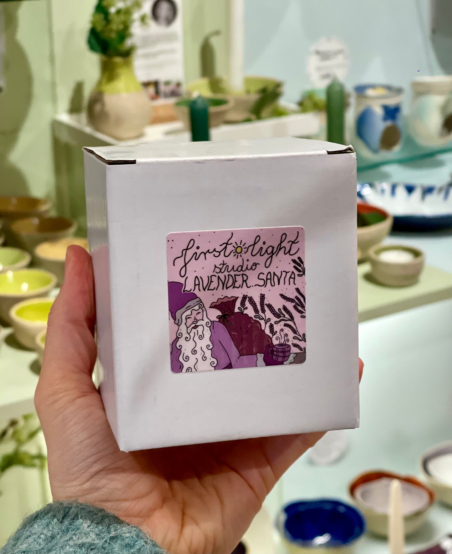 Lavender santa håndlagde duftlys