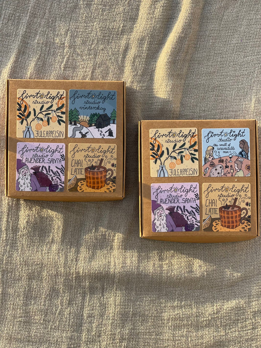 Gavepakke av 4 duftlys