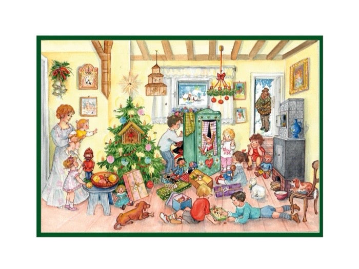 Nostalgisk adventskalender med luker