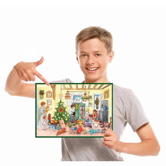 Nostalgisk adventskalender med luker