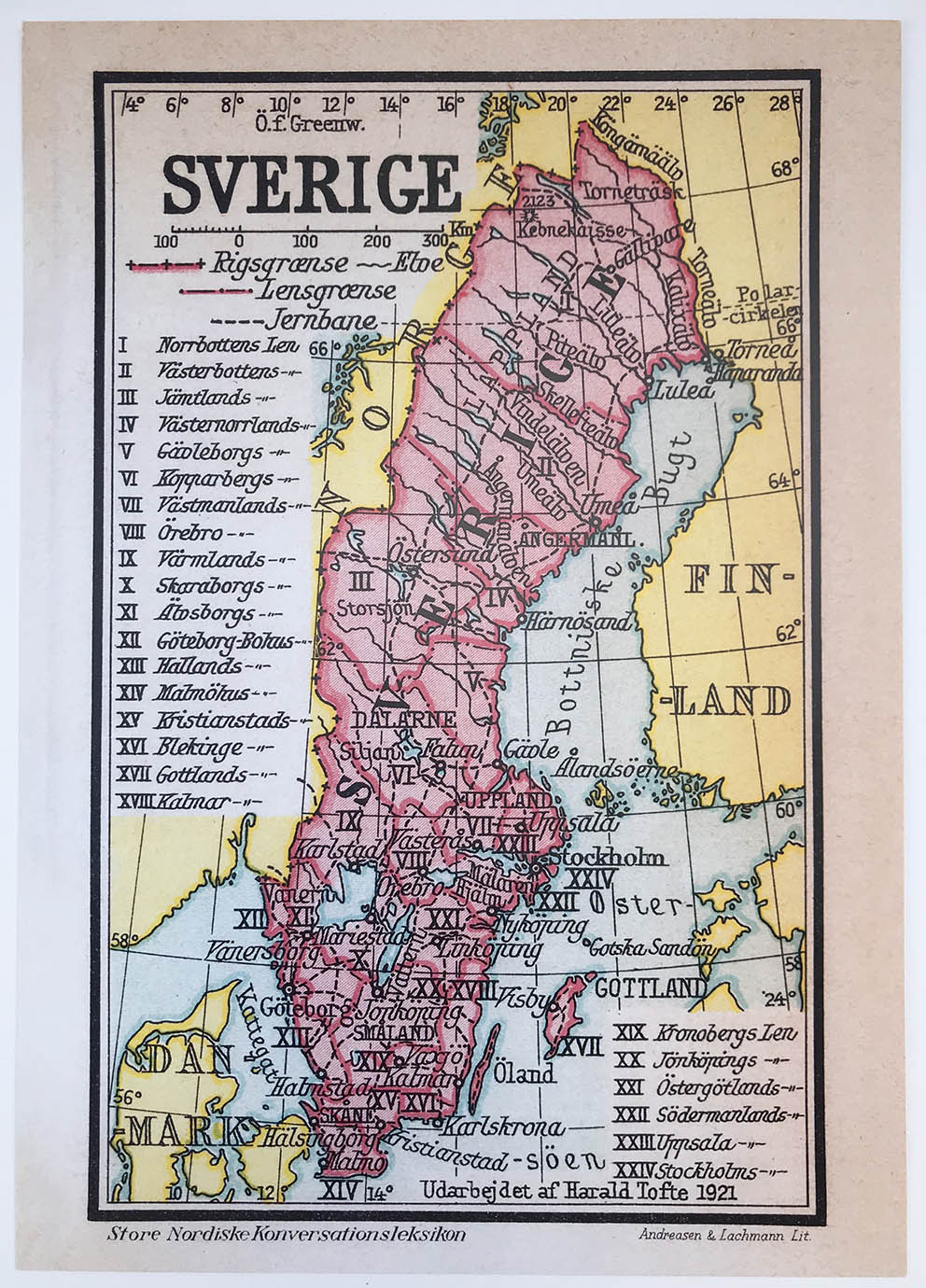 Gammelt kart over Sverige, kopi