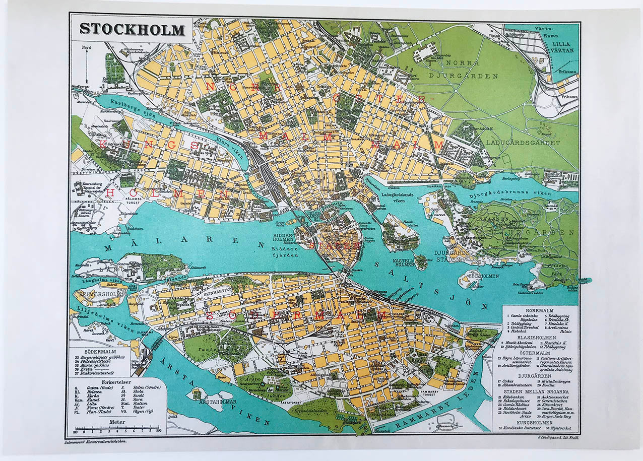 Gammelt kart over Stockholm, kopi