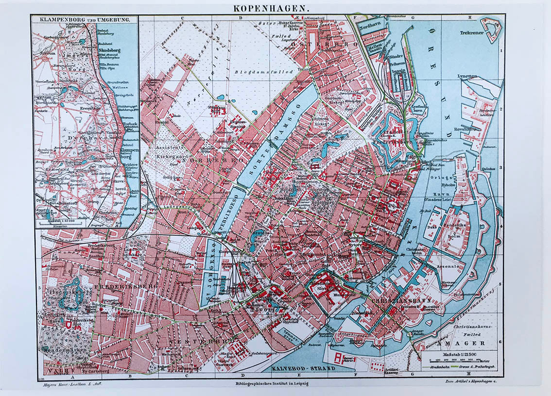 Gammelt kart over København, kopi