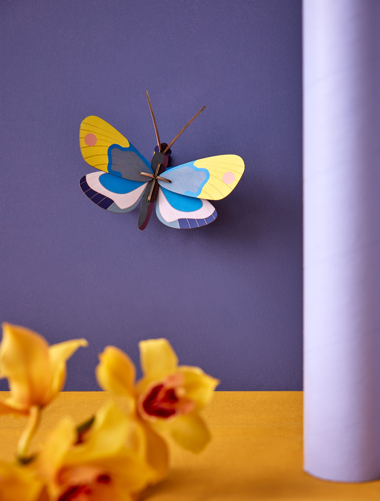 Veggdekor - Liten, Yellow monarch butterfly