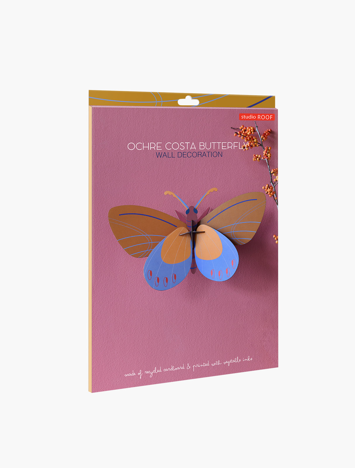 Veggdekor, stor - Ochre Costa Butterfly