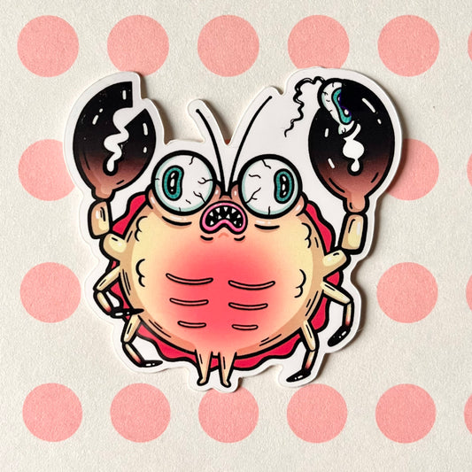 Klistremerke - Rød krabbe