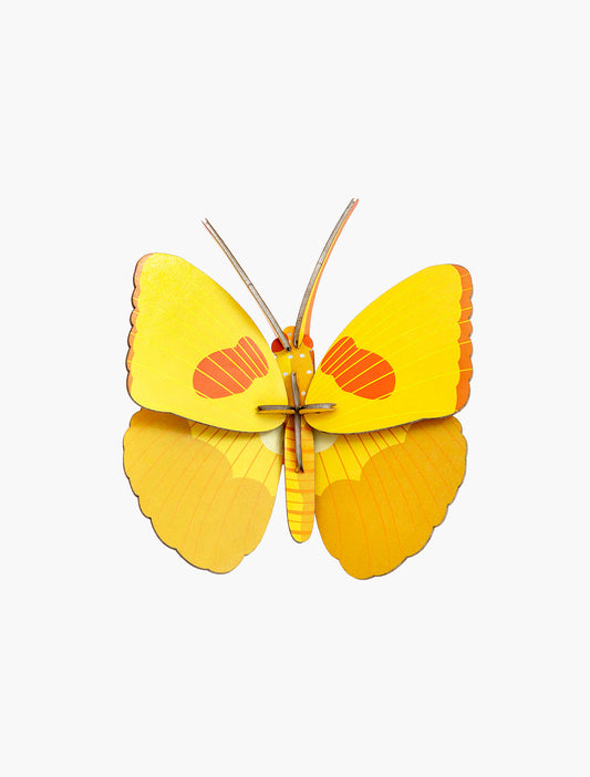 Veggdekor - Liten, Yellow butterfly
