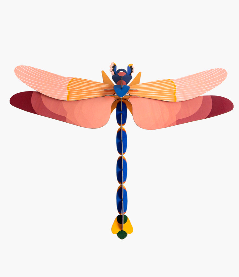 Veggdekor - Stor, Pink dragonfly